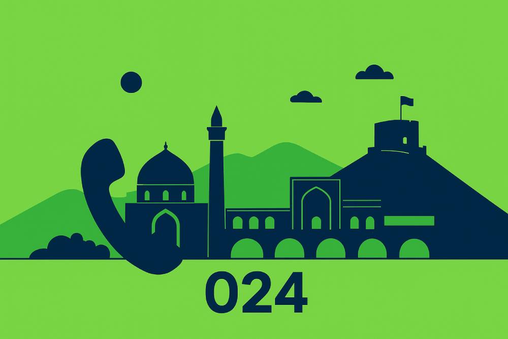 خط تلفن ثابت ابری برای زنجان با کد 024